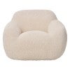 I AM FAKE Boucle Fabric Snug Chair, Medium, Cream