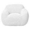 I AM FAKE Boucle Fabric Snug Chair, Medium, White