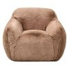 I AM FAKE Faux Fur Snug Chair, Medium, Taupe