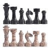 Archaia Marble Chess Piece Set, Black / Marinara