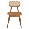 Kelly Oak Timber & Rattan Dining Chair, Almond