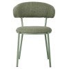 Buttler Fabric & Metal Dning Chair, Green