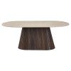 Cressa Artificial Stone Top Oval Coffee Table, 130cm