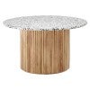 Cosmos Round Coffee Table, 85cm, Terrazzo / Oak