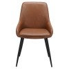 Cognac Faux Leather