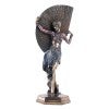 Veronese Cold Cast Bronze Coated Dancer Figurine, Dancing with Fan