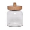 Caelora Glass Jar with Mango Wood Lid, Small