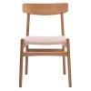 Fitzroy Woven Cord & American Oak Timber Dining Chair, Oak / Beige