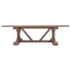 Macaire Mindy Wood Trestle Dining Table, 244cm, Natural