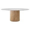 Cosmos Round Dining Table, 150cm, Terrazzo / Oak