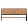 Cheldham Wood & Metal Console Table, 180cm, Natural