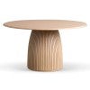 Tazawa Wooden Round Dining Table, 140cm, Natural