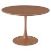 Elanor Glass Top Round Dining Table, Pumpkin