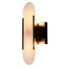 Yves Alabaster & Metal Wall Light, Small, Black