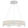 Erika Crystal Glass & Stainless Steel Dimmable LED 1 Tier Pendant Light, CCT, Chrome