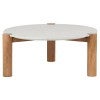 Grand Designs Ulan Marble & Mango Wood Round Coffee Table,  86cm