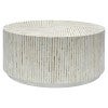 Purist Mother Of Pearl Inlaid Round Coffee Table, 92cm