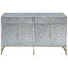 Grandiose Mother Of Pearl Inlaid 4 Door 2 Drawer Sideboard, 140cm, Grey