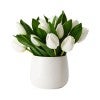 Ophelia Artificial Tulip Mix in Ceramic Pot, 24cm