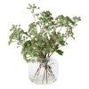 Vera Artificial Angelica Mix in Glass Vase, Green Flower