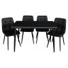 Black / Black with Black Faux Leather Chair