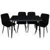 Black / Black with Black Velvet Chair