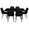 Black / Black with Black Faux Leather Chair