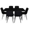 Black / Black with Black Velvet Chair