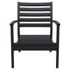 Siesta Artemis Commercial Grade Indoor / Outdoor Lounge Armchair, Black