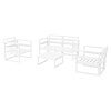 Siesta Mykonos 4 Piece Outdoor Lounge Set, 2+1+1 Seater, White