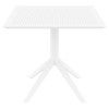 Siesta Sky Commercial Grade Indoor / Outdoor Square Dining Table, 80cm, White