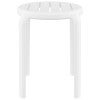 Siesta Tom Commercial Grade Indoor / Outdoor Round Dining Stool, White
