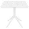 Siesta Paris Commercial Grade Outdoor Square Dining Table, 80cm, White