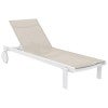 Siesta Casablanca Commercial Grade Sun Lounger, White / Taupe