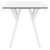 Siesta Max Commercial Grade Indoor / Outdoor Square Dining Table, 70cm, White