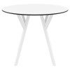 Siesta Max Commercial Grade Indoor / Outdoor Round Dining Table, 90cm, White