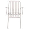 Durafurn Bordeaux Commercial Grade Metal Indoor / Outdoor Dining Armchair, White