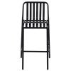 Durafurn Bordeaux Commercial Grade Metal Indoor / Outdoor Bar Stool, Black