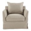 Beige with White Piping