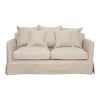 Beige with White Piping
