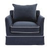 Navy with White Piping