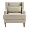 Beige with White Piping