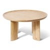 Kofi Mango Wood Round Tray Top Coffee Table, 80cm