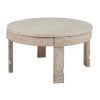 Minar Carved Timber Round Coffee Table, 85cm