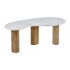 Como Marble & Timber Organic Shape Coffee Table, 90cm