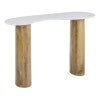 Como Marble & Timber Organic Shape Console Table, 120cm