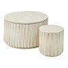 Spencer 2 Piece Timber Round Coffee Table Set, 80cm
