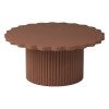 Fleux Wooden Scalloped Round Coffee Table, 89cm