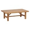 Eden Elm Timber Trestle Coffee Table, 106cm