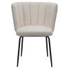 Sontell Boucle Fabric Dining Chair, Light Beige